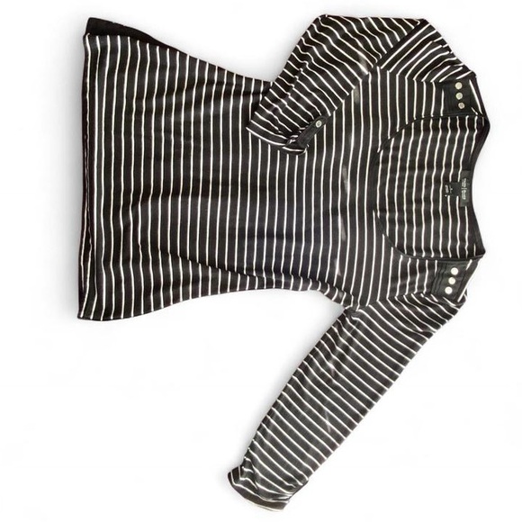 White House Black Market Tops - White House Black Market Monochrome Striped Top